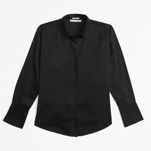 Oversized Long-Sleeve Button-Up Shirt